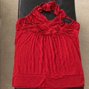 Red halter top